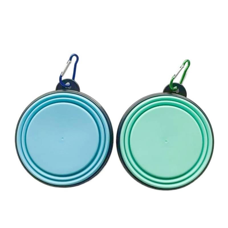 Portable Silicone Pet Bowl with Collapsible Design 350 ml Portable Travel and Silicone Build for dogs cats travel walks and outdoor feeding Green finish Routine Use - Image 3