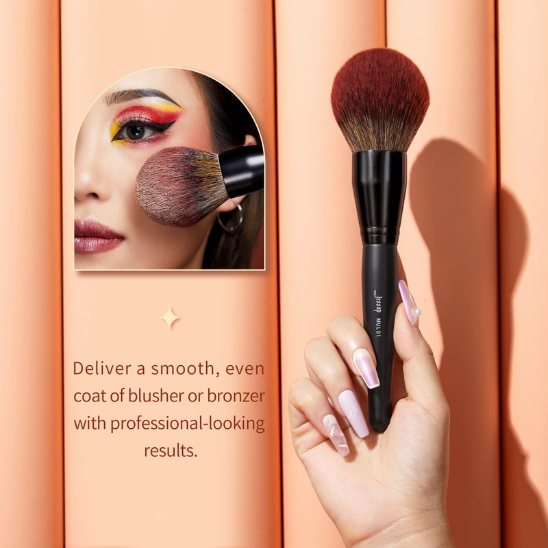 Jessup Powder Makeup Brush, Large Finishing Mineral Powder Brush for Full Face, Body Makeup, Vegan Flawlessly Face Brush for Powder, Blush & Bronzer MUL01 - Image 5