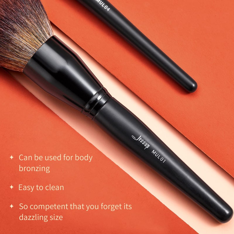 Jessup Powder Makeup Brush, Large Finishing Mineral Powder Brush for Full Face, Body Makeup, Vegan Flawlessly Face Brush for Powder, Blush & Bronzer MUL01 - Image 4
