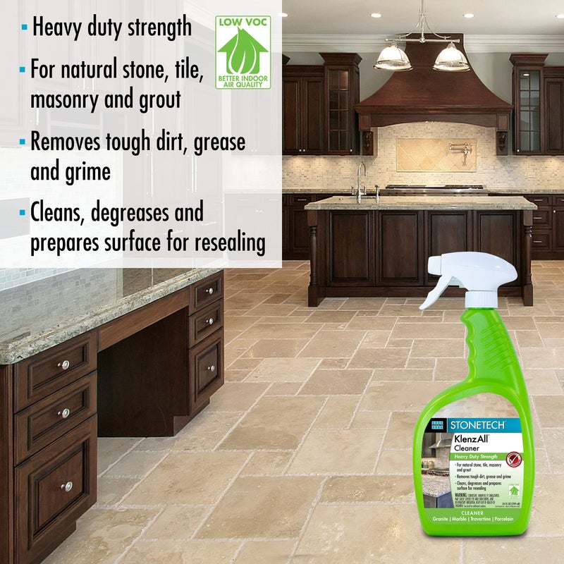 STONETECH KlenzAll Cleaner, Heavy Duty Cleaner for Stone & Tile, 24OZ (709ML) Spray Bottle - Image 3
