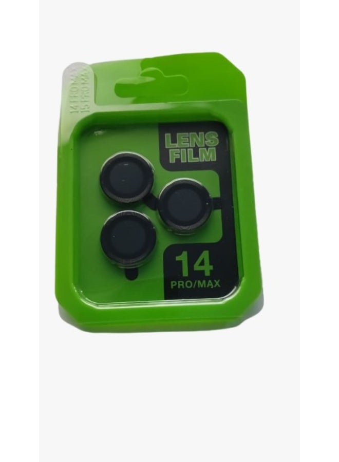 9H Tempered Glass Camera Lens Protector for iPhone 14 Pro / 14 Pro Max (Black)