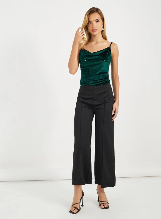 Styli Shimmer Velvet Look Cami
