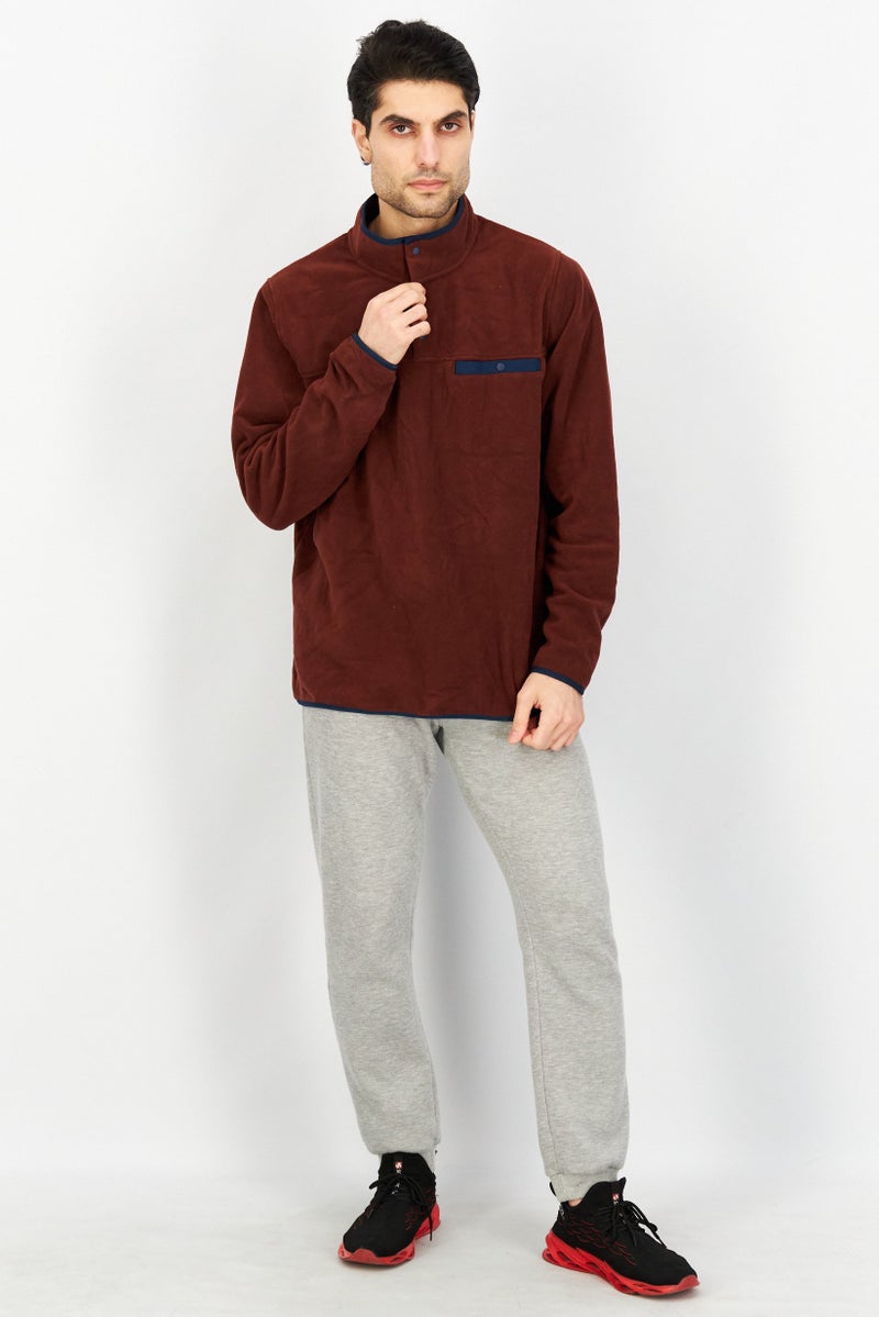 32 Degrees Men Sportswear Fit Fleece Outdoor Sweatshirts, Sienna - Image 3