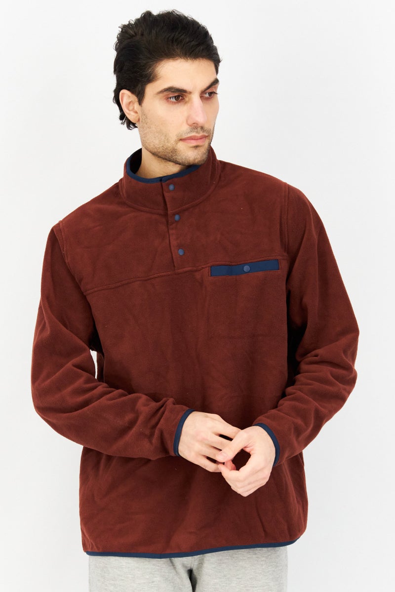 32 Degrees Men Sportswear Fit Fleece Outdoor Sweatshirts, Sienna - Image 1