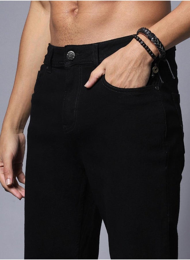 HIGH STAR Men Black Solid Relaxed Fit Jeans  - Image 2