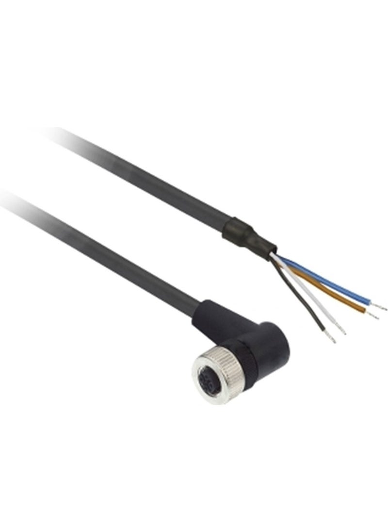 Telemecanique Cable Connector Elbow Female M12 4pim Pur 5m 