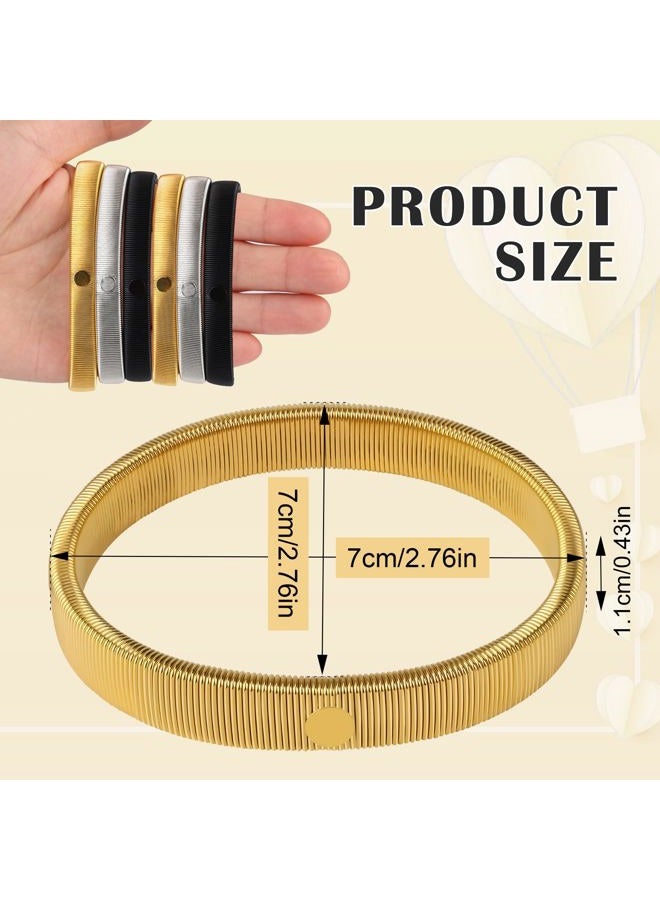 Coolrunner 6 Pcs Anti-slip Elastic Shirt Sleeve Holders Metal Armbands for Band Stretch Garters - Image 3
