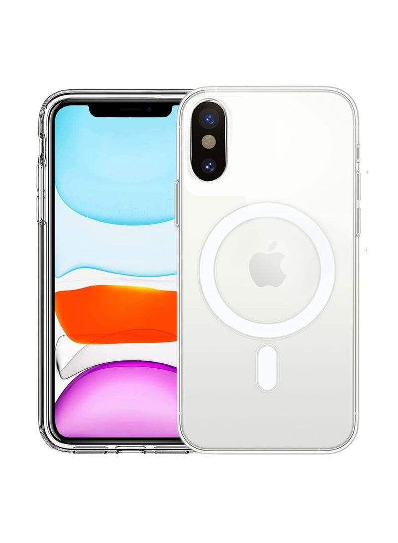 DUSALA IPhone X/XS Case Camera Control Compatible with MagSafe Shockproof Military-Grade Protection Magnetic Phone Case for iPhone X/XS Classic Hybrid Case Clear - Image 1