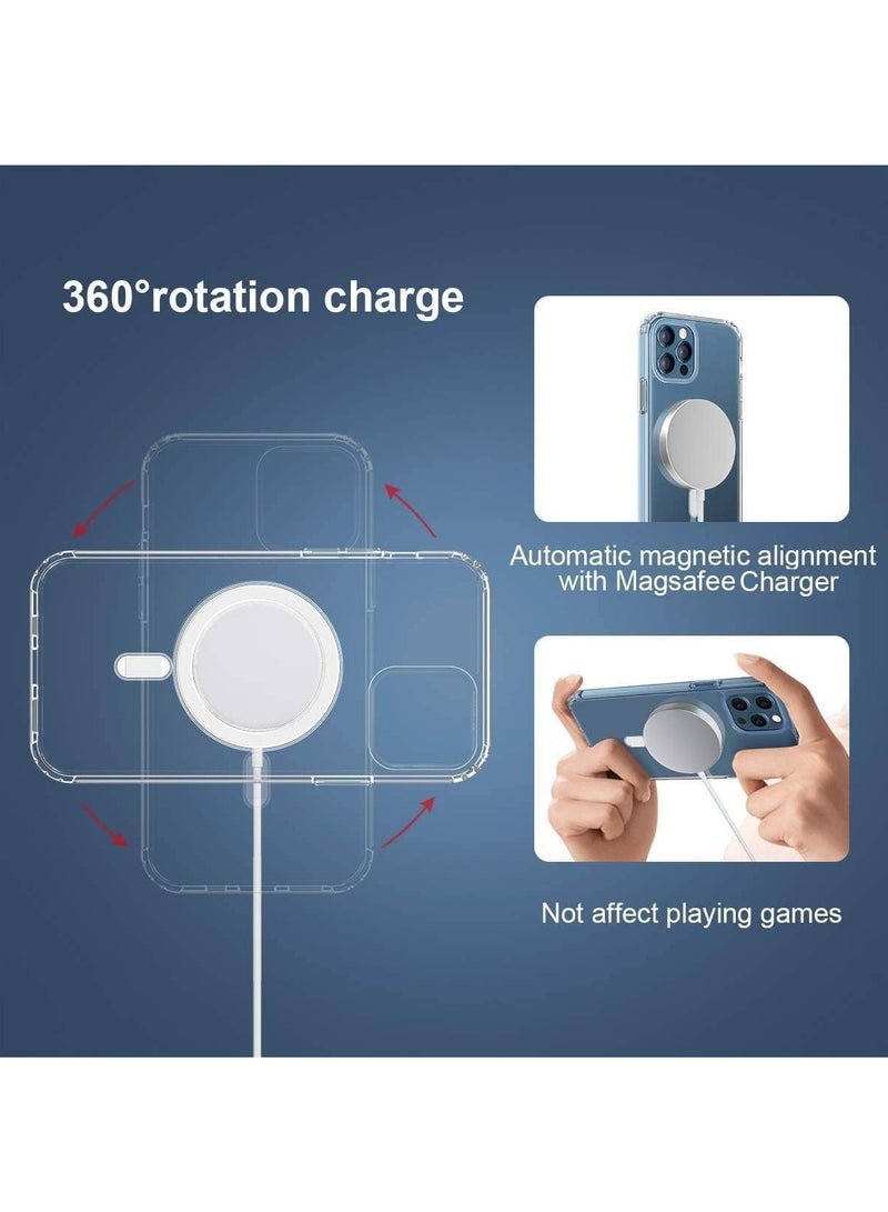 DUSALA IPhone X/XS Case Camera Control Compatible with MagSafe Shockproof Military-Grade Protection Magnetic Phone Case for iPhone X/XS Classic Hybrid Case Clear - Image 3