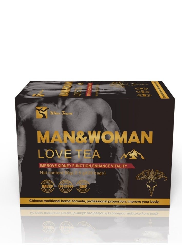 Wins Town Pure Maca Power Energy Tea Bag  for Man and  Woman,improve kidney function 20 Bags  - Image 1