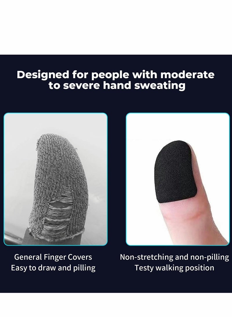 KASTWAVE Breathable Sweat Proof Finger Gloves, 20 PCS Mobile Esports Game Finger Stickers, Sensitive Touch Screen Thumb Stickers Breathable Portable Anti-Sweat Smooth Thumb Sleeves for Mobile Phone Gaming - Image 4