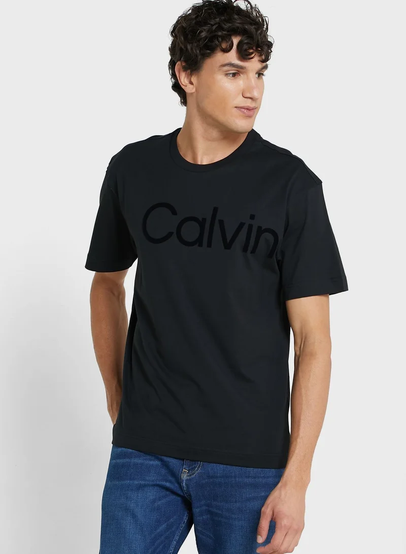 CALVIN KLEIN Logo Crew Neck T-Shirt