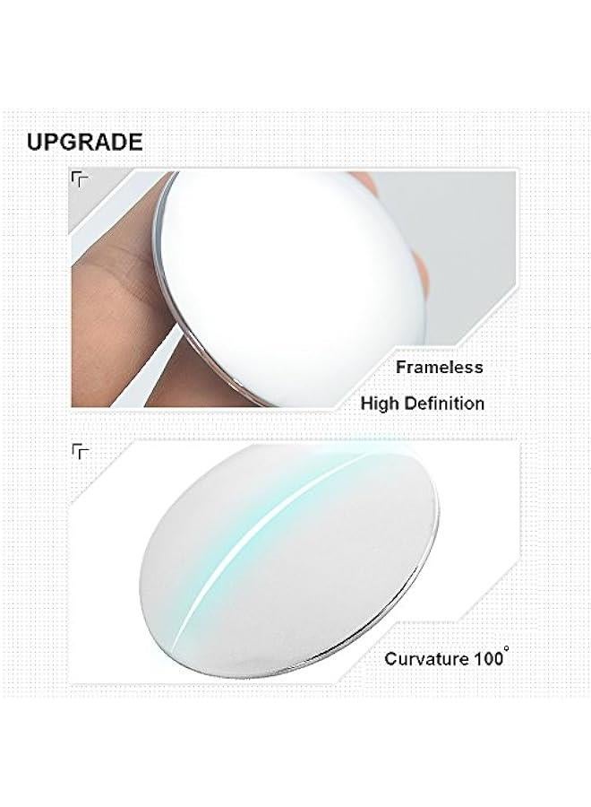 Generic Blind Spot Mirrors, Round Frameless 360° Rotate Sway Adjustable HD Glass Convex Mirror Maximize RearView Universal for Car SUV Trucks Traffic Safety - Pack 2  - Image 3