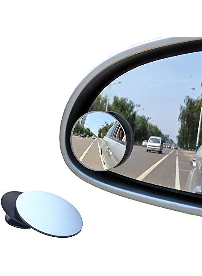Generic Blind Spot Mirrors, Round Frameless 360° Rotate Sway Adjustable HD Glass Convex Mirror Maximize RearView Universal for Car SUV Trucks Traffic Safety - Pack 2  - Image 1