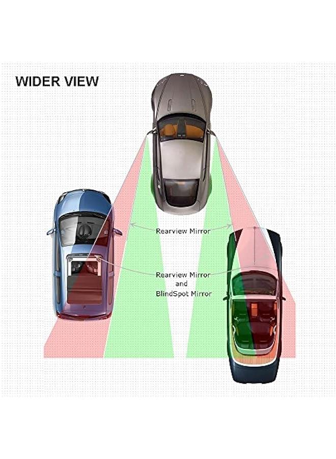 Generic Blind Spot Mirrors, Round Frameless 360° Rotate Sway Adjustable HD Glass Convex Mirror Maximize RearView Universal for Car SUV Trucks Traffic Safety - Pack 2  - Image 5