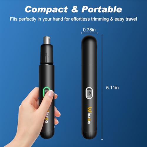 Winsea Precision Nose Hair Trimmer – 360° Safe & Efficient Electric Trimming, USB Rechargeable, Waterproof, for Nose, Ear, Eyebrows, and Beard Grooming - Image 2