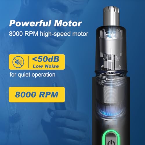 Winsea Precision Nose Hair Trimmer – 360° Safe & Efficient Electric Trimming, USB Rechargeable, Waterproof, for Nose, Ear, Eyebrows, and Beard Grooming - Image 5