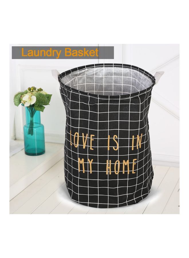 NIBEMINENT Foldable Laundry Storage Basket Black/White 40x50centimeter  - Image 5