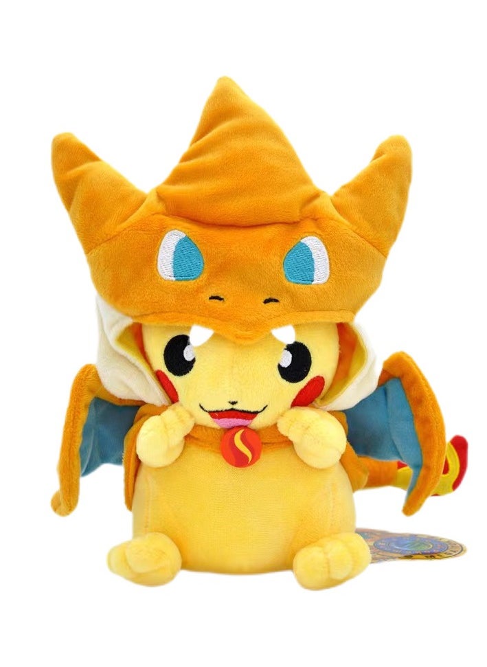 Generic - Cartoon Pikachu Plush Toy Cross Dressing Charizard Pikachu Plush Toy Doll 23cm - Image 1