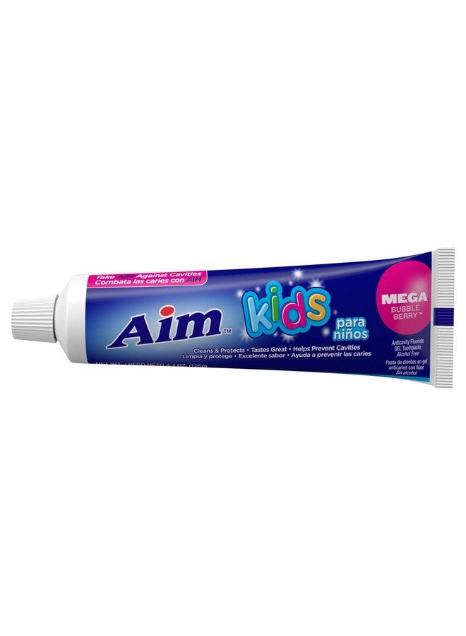 Aim Kids Gel Fluoride Toothpaste - Mega Bubble Berry 4.4 Oz. (Pack Of 2) - Image 2