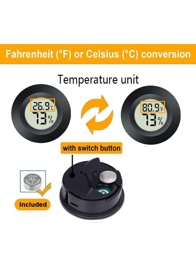 3Pack Hygrometer Thermometer Digital Humidity Meter Indoor/Outdoor Humidity Monitor Reptile Thermo-Hygrometer for Greenhouse Humidors Terrarium Jars, Fahrenheit (℉) /Celsius(℃) - Image 2