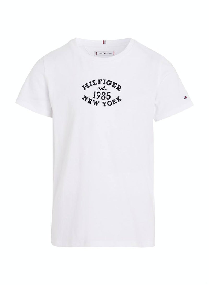 TOMMY HILFIGER Monotype Flock Logo Slim T-Shirt  - Image 2