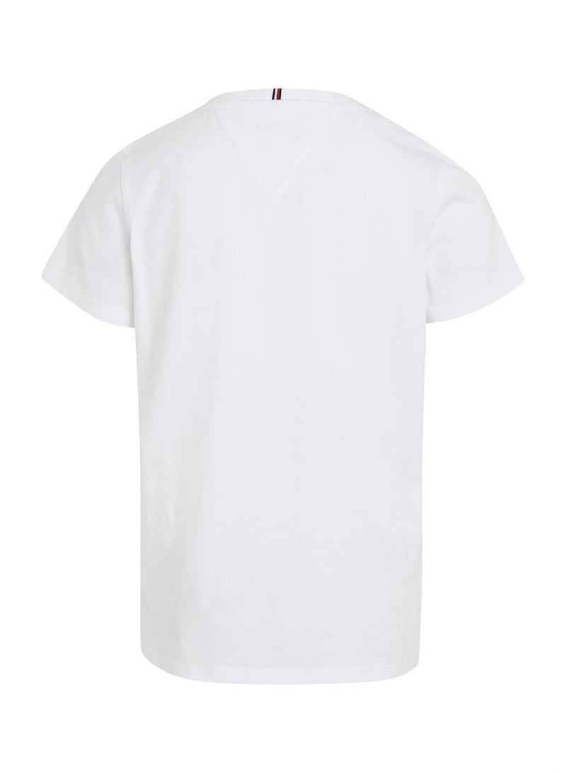 TOMMY HILFIGER Monotype Flock Logo Slim T-Shirt  - Image 5