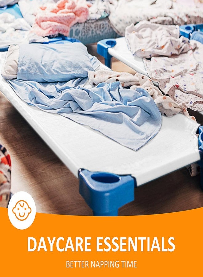 KisSealed 20 Pack Cot Sheets for Daycare Standard Size 23" x 51", Toddler Preschool Nap Cot Covers with Corner Elastic, Soft & Breathable Daycare Essentials for Child Boys Girls(White) - Image 5