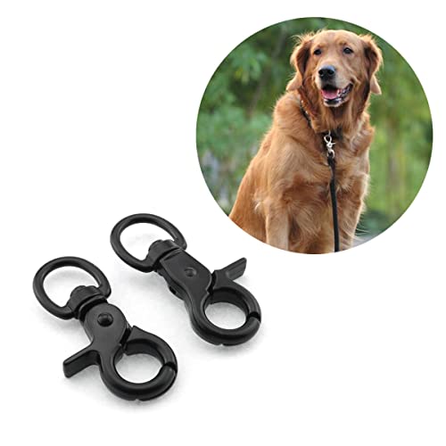 DGHAOP 2pcs Snap Hook Zinc Alloy 60mm Black Key Chain Door Lock Pets Cage Hook Belt Clip for Any Suitable Cage, Dog Traction Rope - Image 4