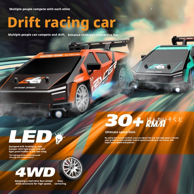 سيارة تحكم عن بعد سباق AE86 دفع رباعي انزلاق لعبة مع أضواء 2.4G - Image 4
