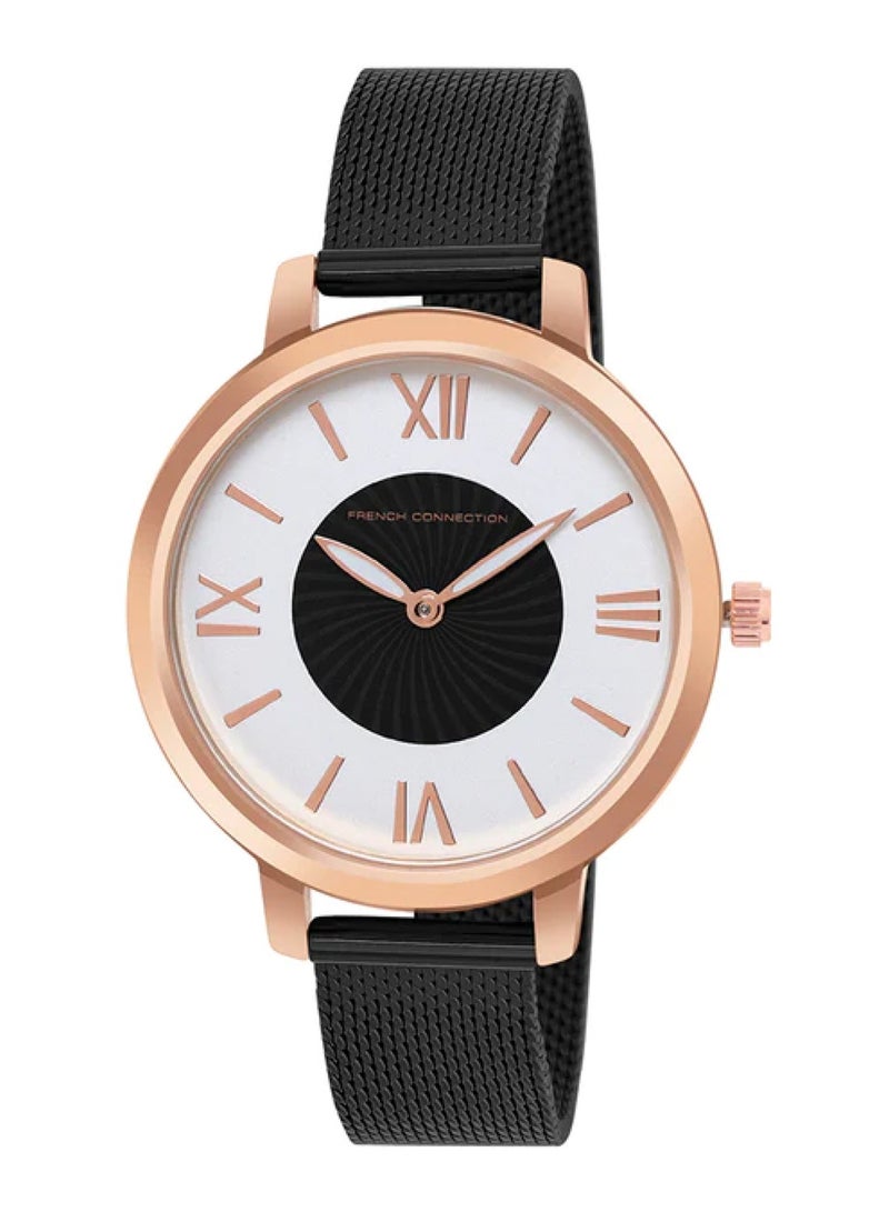 French Connection Analog Black Mesh Strap Women's Watch-FCN00027D - Image 2