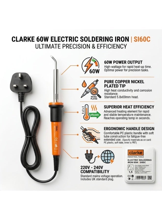 CLARKE SOLDERING IRON 60W - Image 2