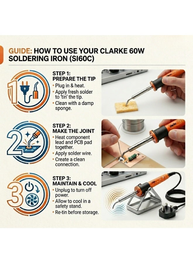 CLARKE SOLDERING IRON 60W - Image 3