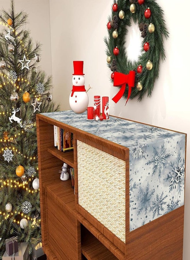 GAGEC Winter Table Runner Snowflake Christmas Long Runners 13 x 72 Inch Watercolor Holiday Farmhouse Home Kitchen Table Decorations - Image 5