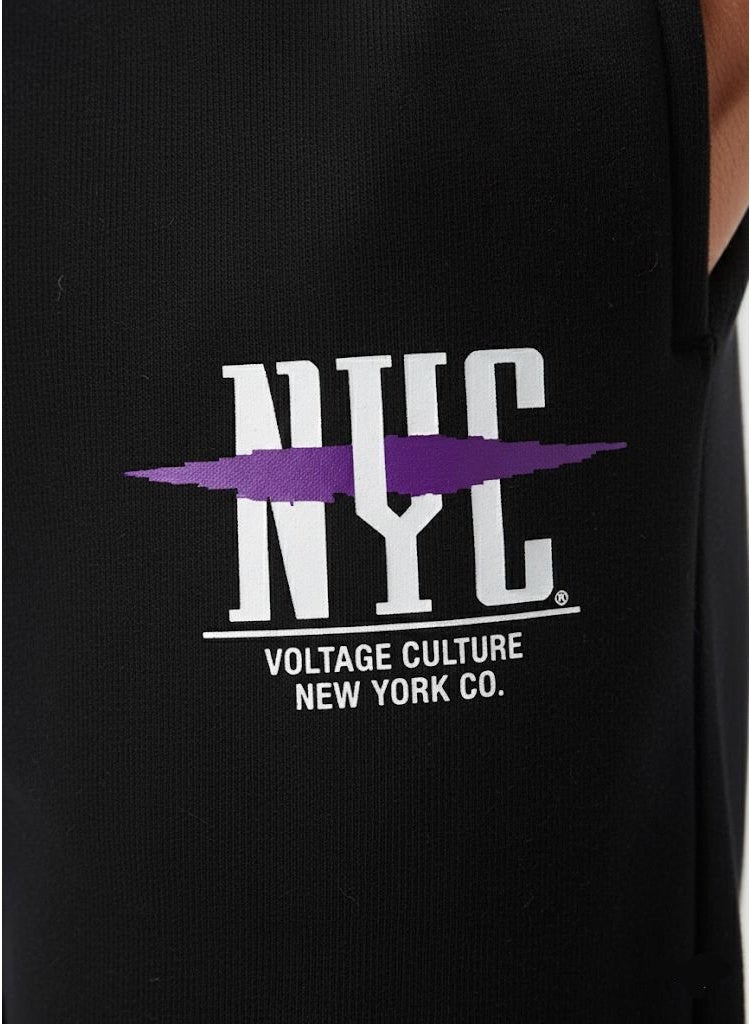 LOUD UNIVERSE Men’s Black “NYC” Printed Joggers – Casual Sweatpants With Drawstring And Pockets - Image 5