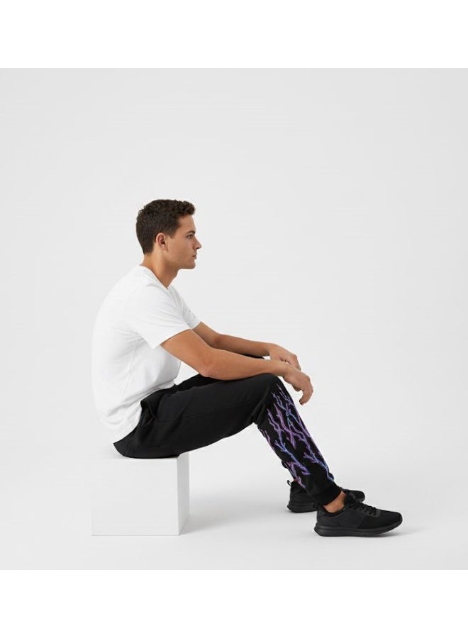 LOUD UNIVERSE Men’s Black “NYC” Printed Joggers – Casual Sweatpants With Drawstring And Pockets - Image 4