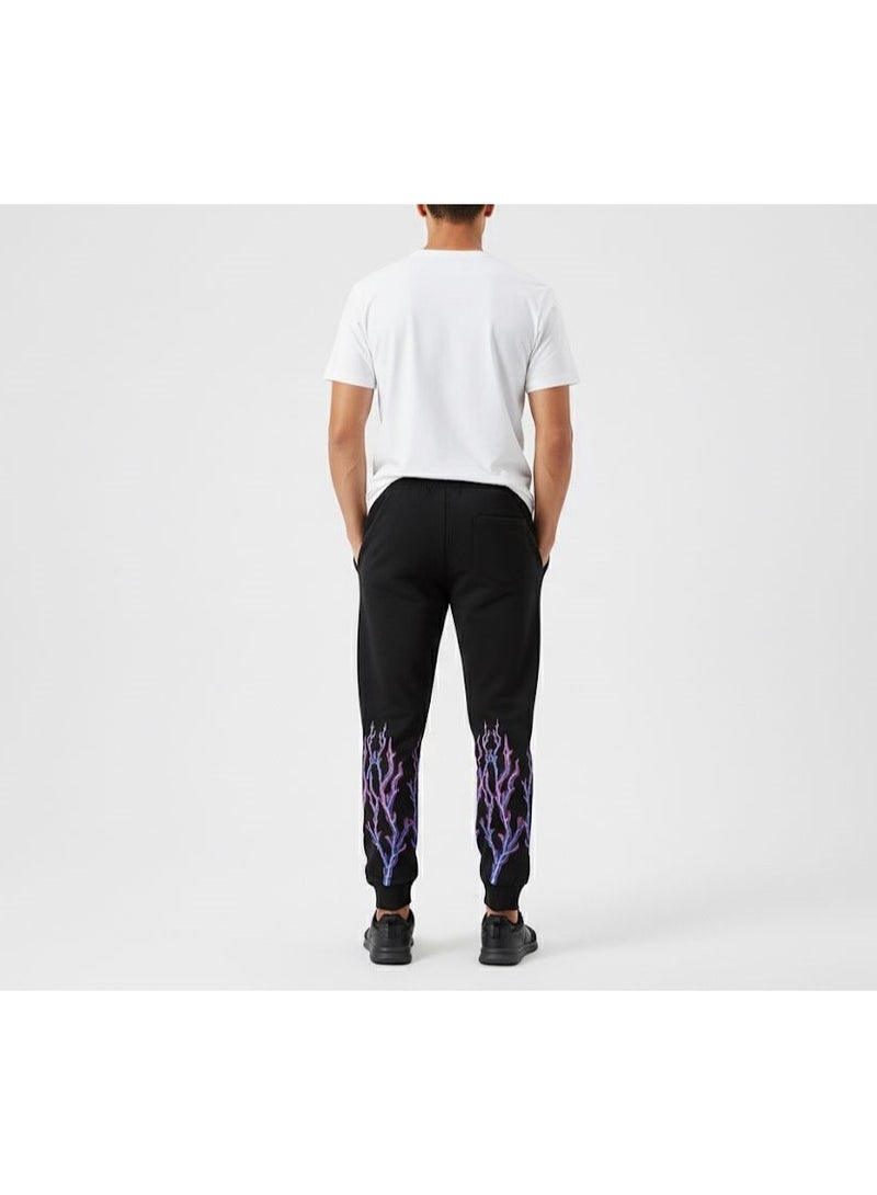 LOUD UNIVERSE Men’s Black “NYC” Printed Joggers – Casual Sweatpants With Drawstring And Pockets - Image 3