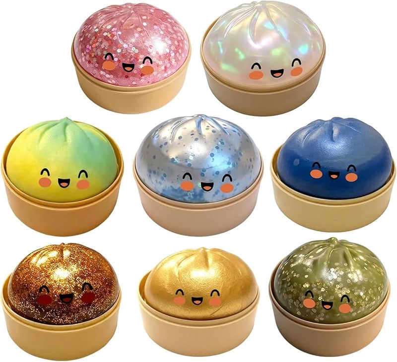 Surprise Blind Box – Mini Cute Glitter Round Bun Toy – Random Colour – 1 piece (1-piece pack) - Image 1