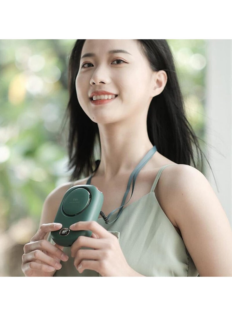 general Portable Neck Fan, USB Rechargeable Fan Hands-Free Personal Fan with Adjustable Lanyard Design Compact Travel Fan 3 Wind Speed Settings - Image 4