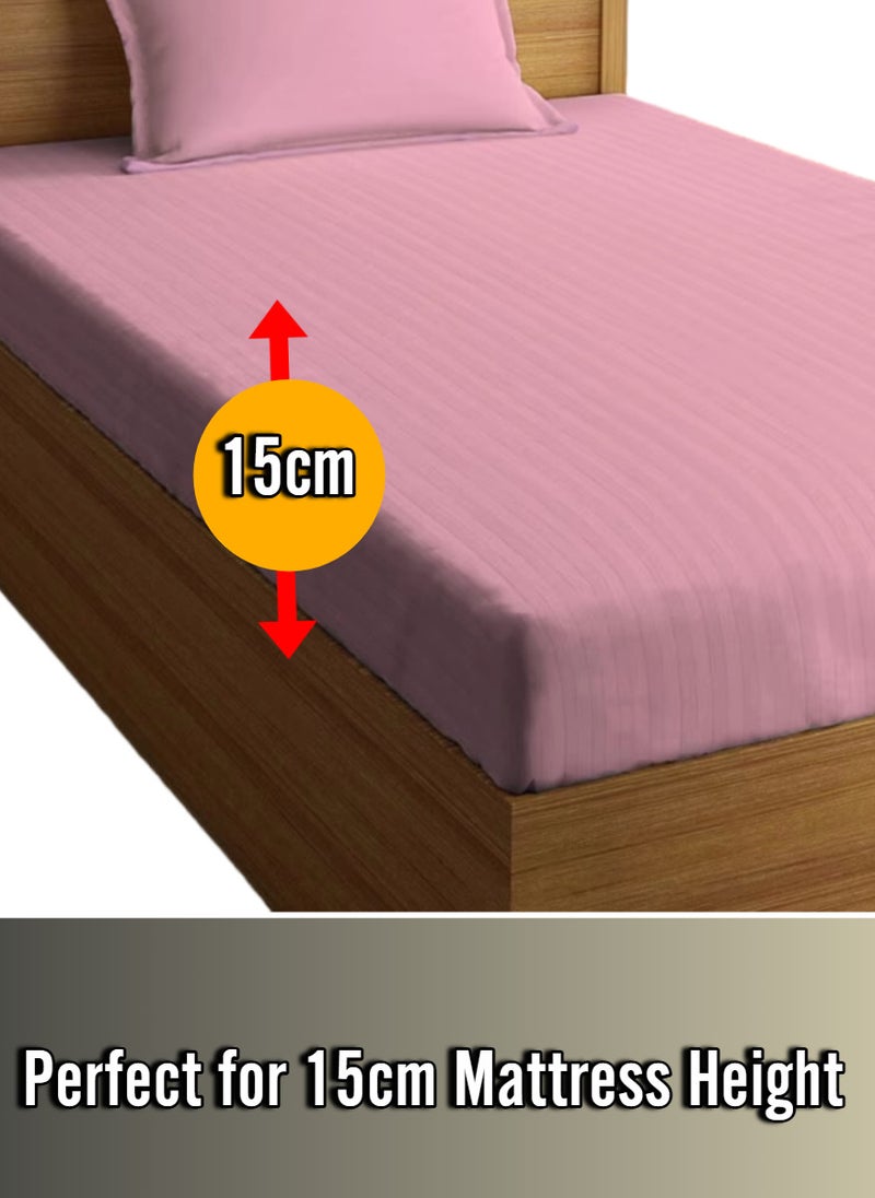 بلوبيري ملاءة سرير قطنية قماش مخطط مع قطعة واحدة كيس وسادة 120x200+15 سم - Image 2