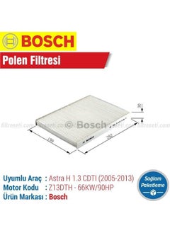 BOSCH Opel Astra H 1.3 Cdti Pollen Filter (2005-2013) 