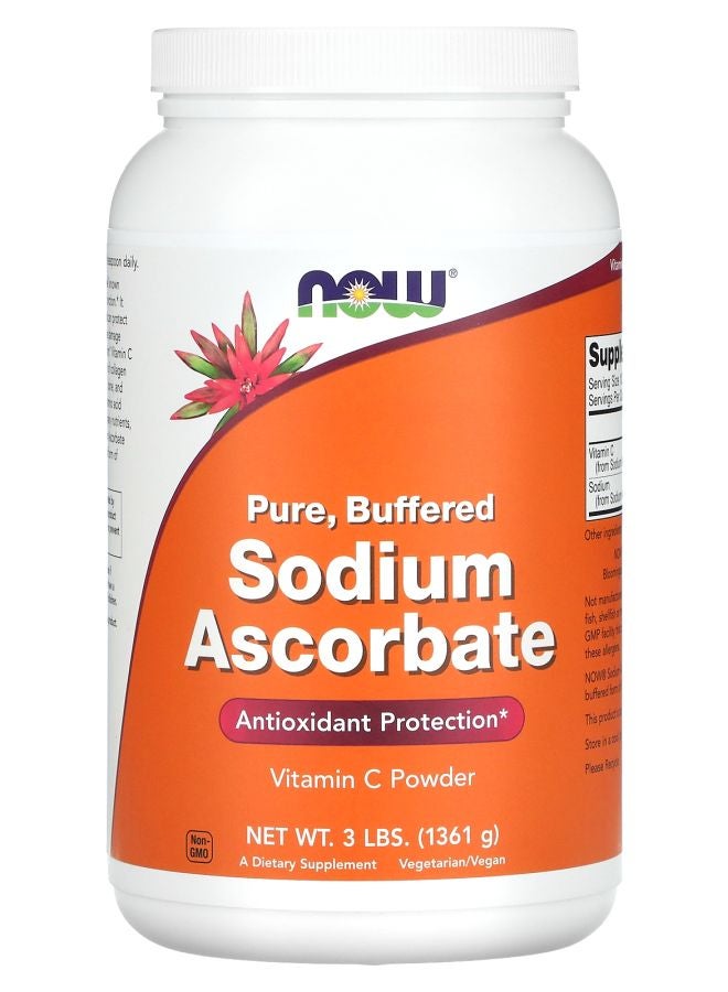 now Sodium Ascorbate Powder 3 lbs (1361 g)
