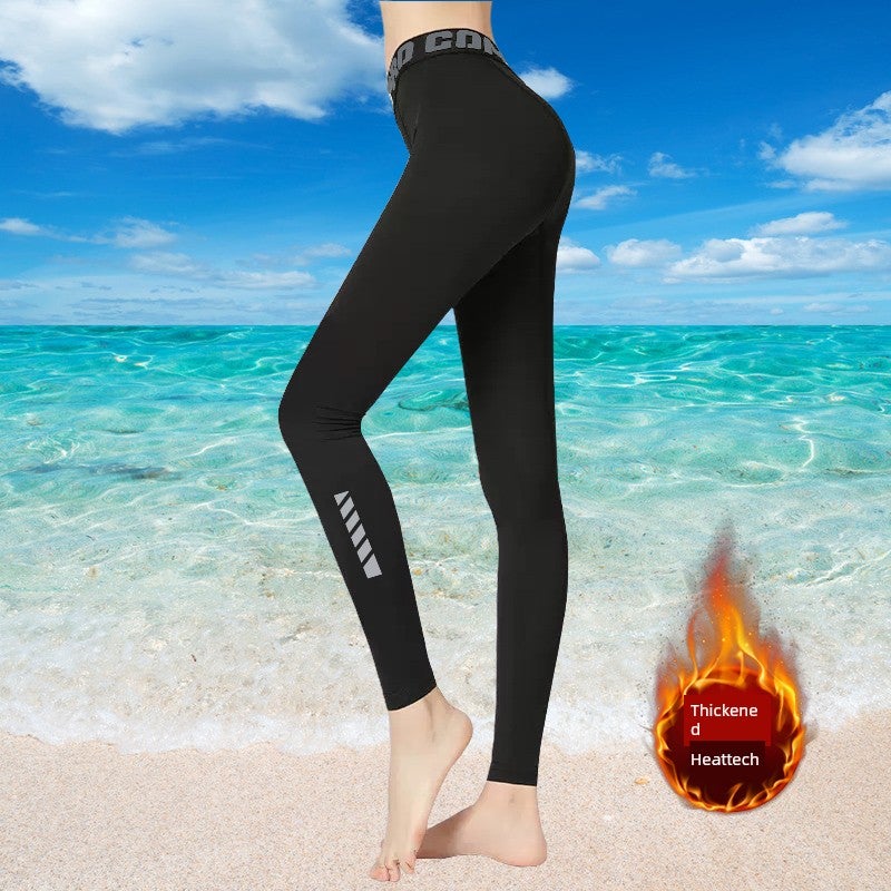 Swimming trunks women's long pants anti-exposure swimsuit 2025 new conservative plus size slimming swimming diving high waist long sunscreen - Image 5