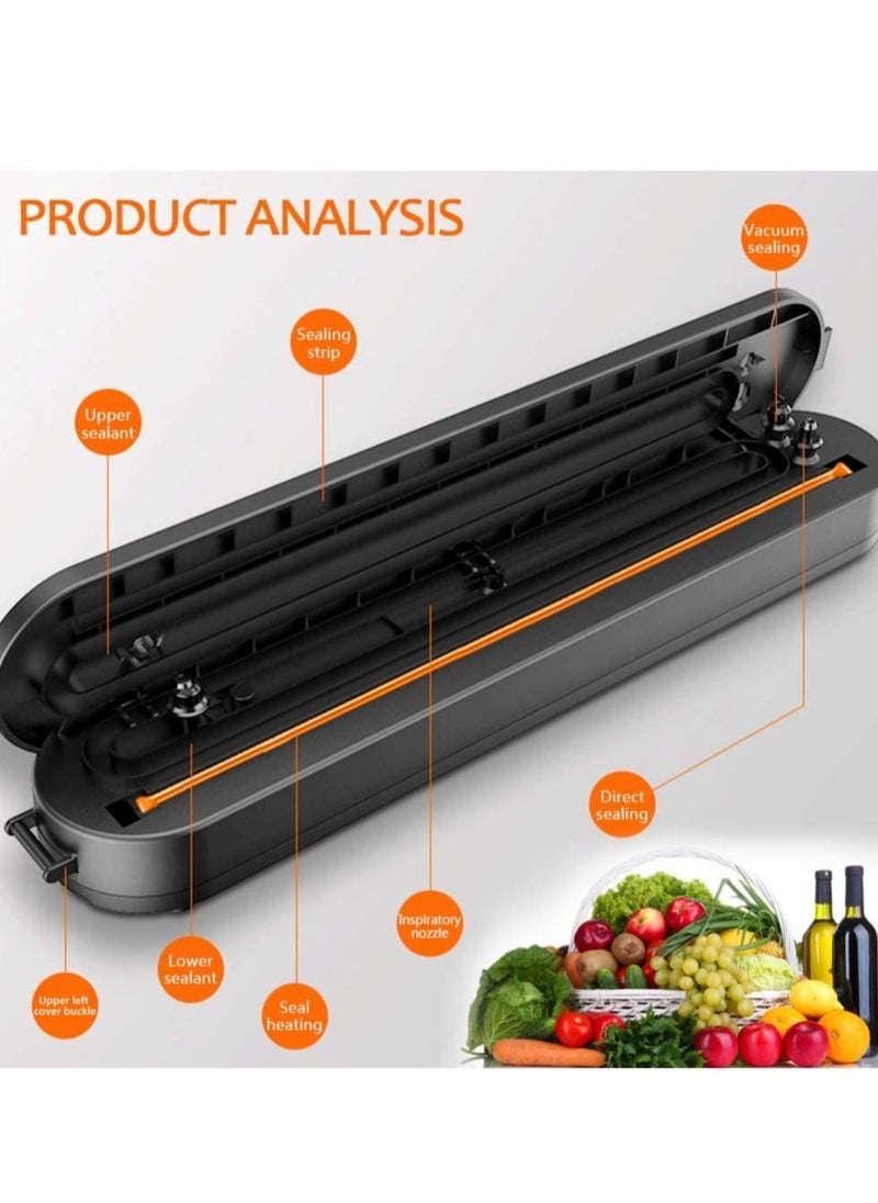 Raxoom Vacuum Sealer machine, Compact Automatic Air Sealing System Preservation,Automatic Food Sealing Machine Vacuum Air Sealing System for Food Storage and Food Preservation  - Image 3
