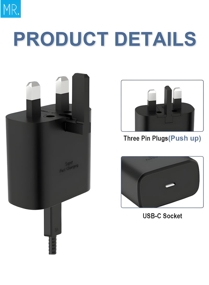 MR. 45W USB-C Super Fast Charger with 1.8M Cable – Power Adapter for Samsung S24/S23/Fold/Flip, A-Series, iPhones, iPads & All USB-C Devices - Image 2