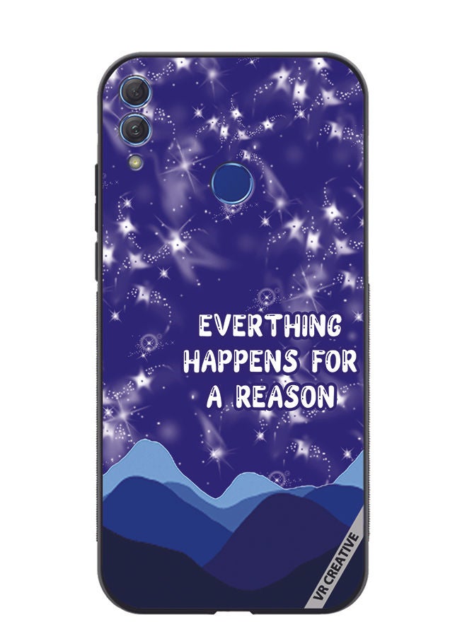 Protective Case Cover For Honor 10 Lite Everything Happens For A Reason Design Multicolour