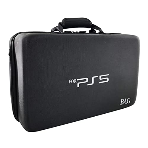 New World Storage Bag for PS5 , Travel Bag for PS5 , Carrying Case Briefcase Type for PS5,Waterproof Shoulder Bag for PlayStation 5 with Both Side Storage Compartment-Black - Image 1