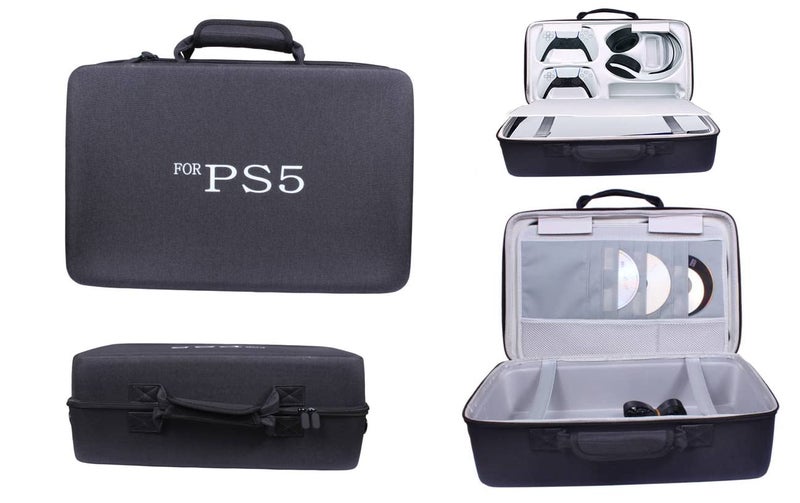New World Storage Bag for PS5 , Travel Bag for PS5 , Carrying Case Briefcase Type for PS5,Waterproof Shoulder Bag for PlayStation 5 with Both Side Storage Compartment-Black - Image 2