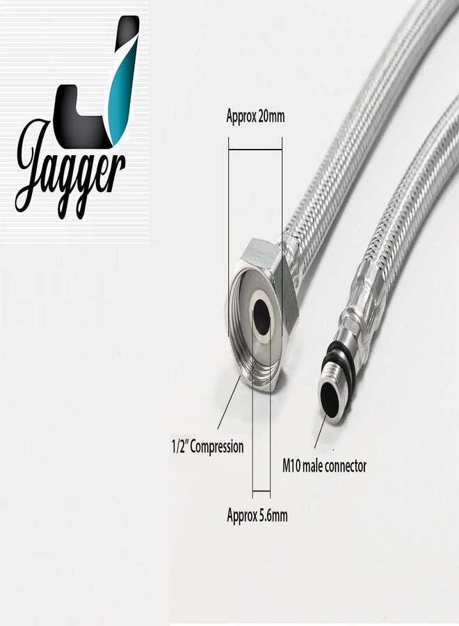 JAGGER Heavy Stainless Steel Connection Pipe for Basin Mixer Connection Pipe for Wash Basin Hose Pipe (Color - Silver, Length - 24 Inch Material - 304 SS) - Pack of (2) - Image 5