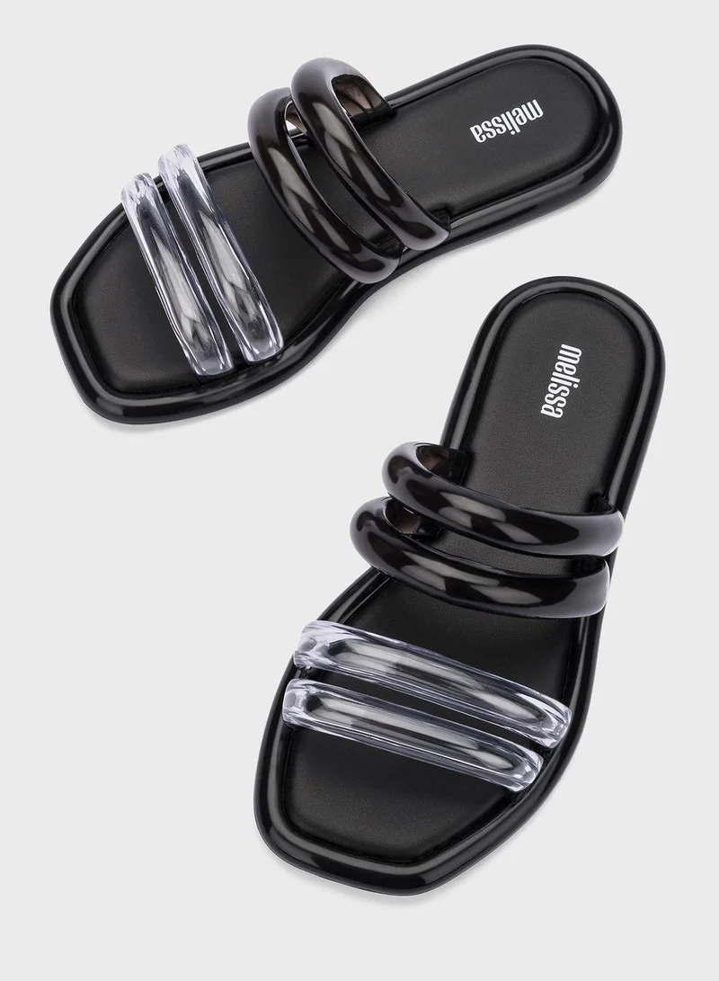 melissa Double Strap Flat Sandals